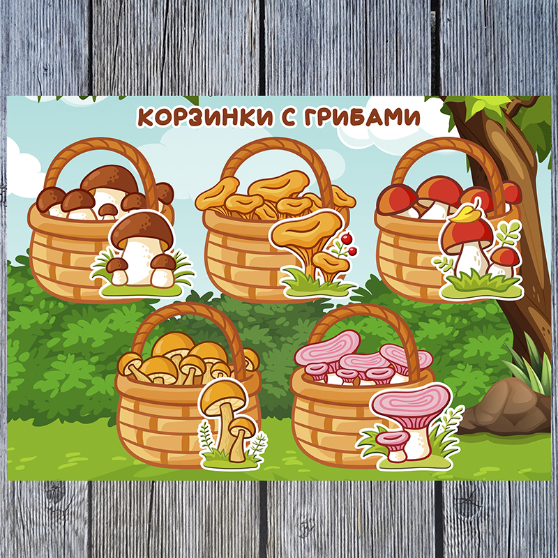Корзинки с грибами