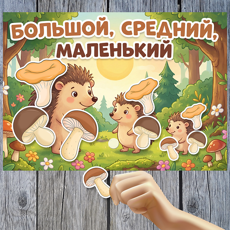 Большой , средний, маленький ёжики
