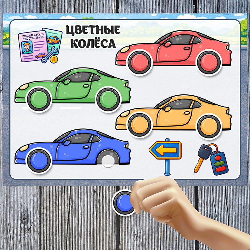 Цветные колёса